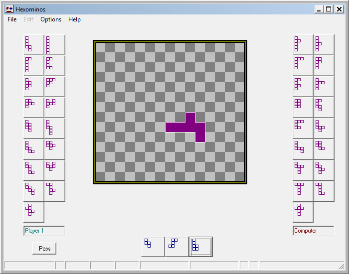 Hexominoes - Start of Game