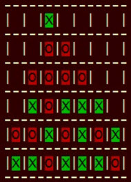 Character cell Connect Four