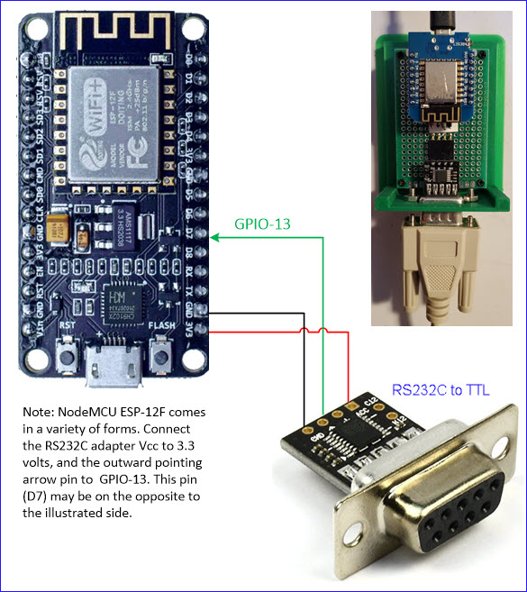 RS232 Serial COM to WiFi (UDP) Interface