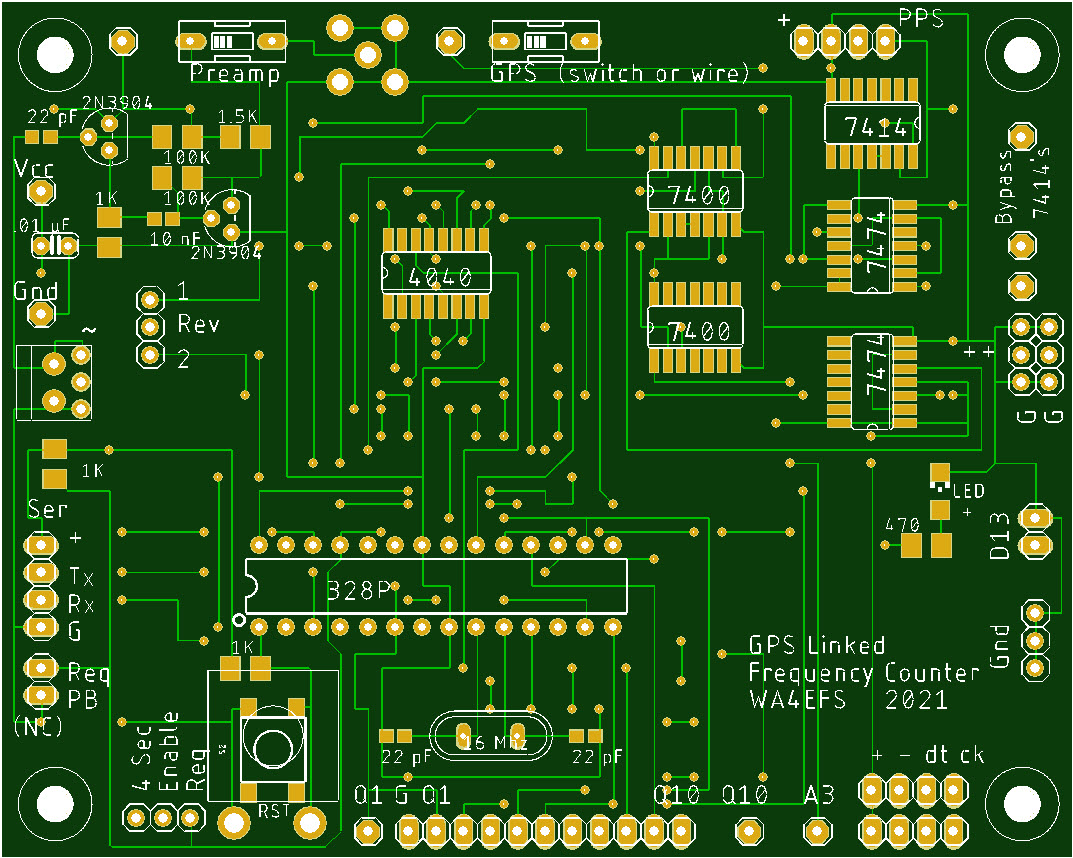 SMD version of Frequency Counter Project