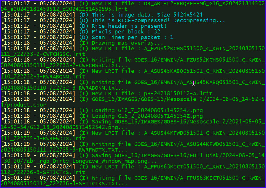 SatDump Log Example (error-free)
