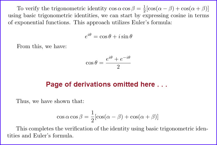 Phi4 TeX-formatted output example
