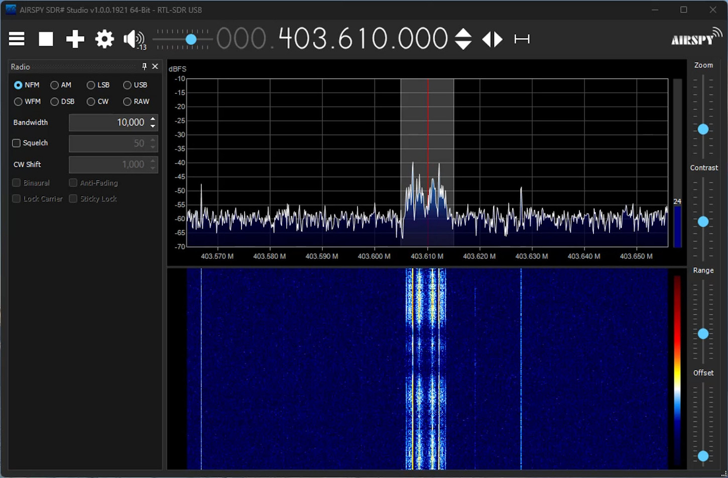 SDR# receiving Charleston weather balloon radiosonde