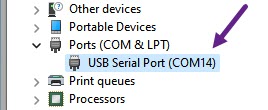 FTDI default COM port