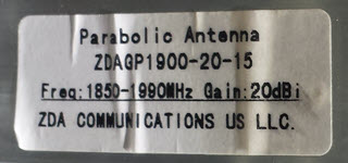 ZDA Communications Antenna Label