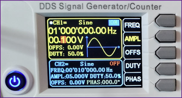 Low voltage test signal