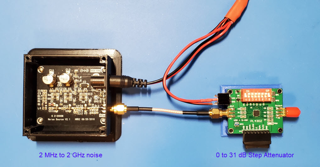 RF Noise source and step attenuator