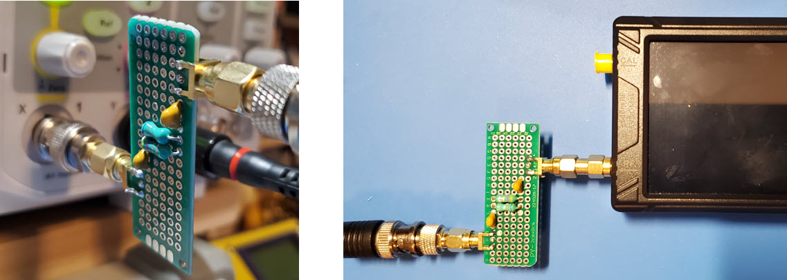 Physical connections of one-stage test filter