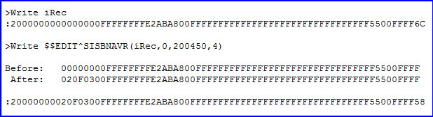 Editing calibration value in hex file