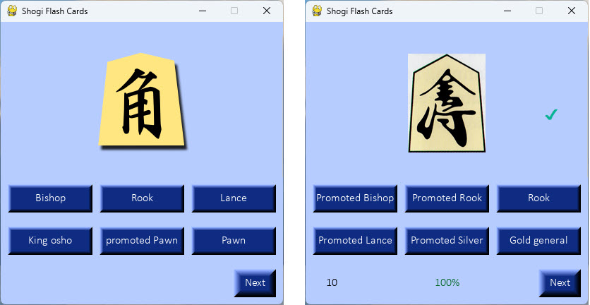 Shogi Flash Card Examples